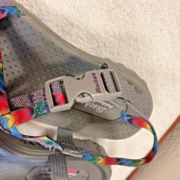 Skechers Women's Reggae Bright Direction Rainbow Sport Sandal Shoe Size 7 - Picture 7 of 10